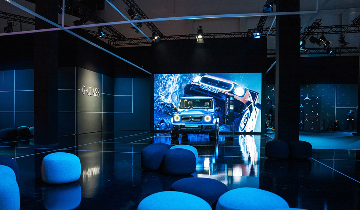 Hypsos project exhibition stand realisation for Mercedes Benz at the Brussel Motorshow 2025