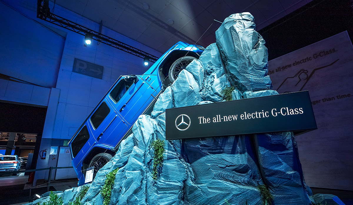 Hypsos project exhibition stand realisation for Mercedes Benz at the Brussel Motorshow 2025