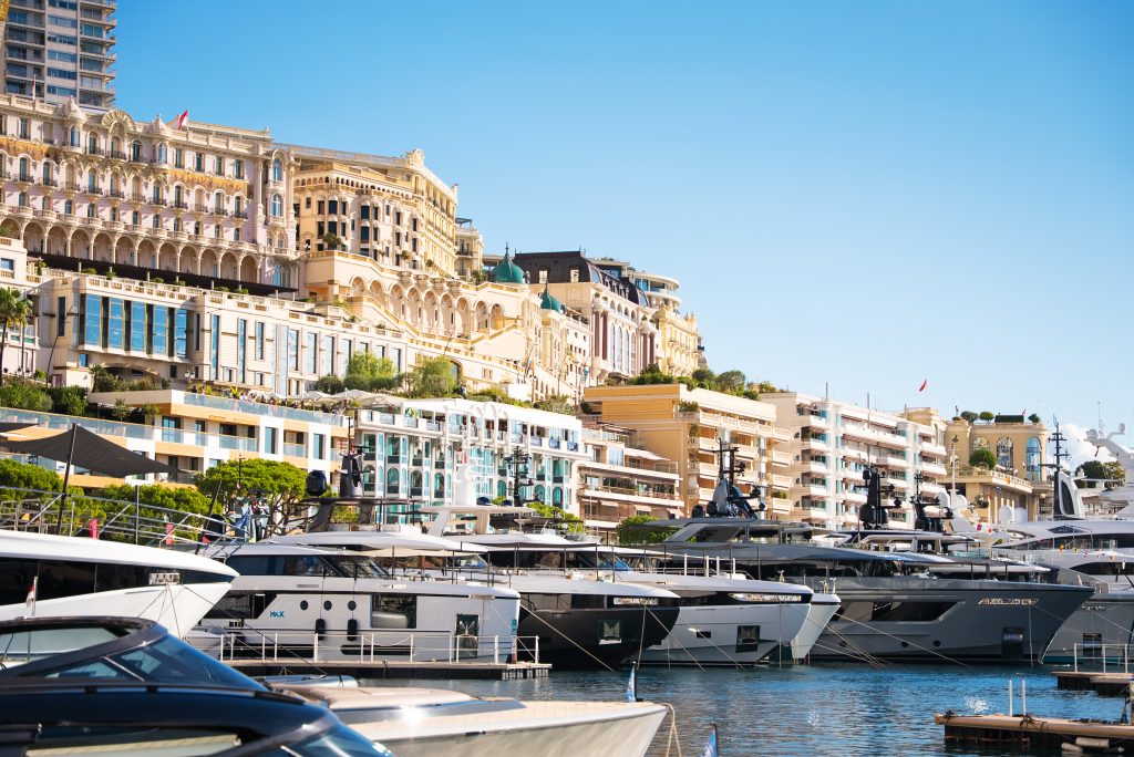 Exhibition stand realised at the harbour in Monaco during the Monaco Yacht Show 2025 by Hypsos