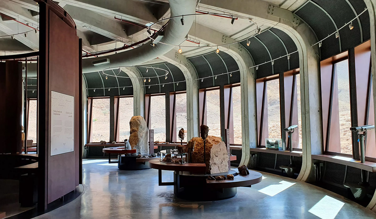 Presentation area with focus on historical facts at the Jebel Buhais museum, realised by Hypsos