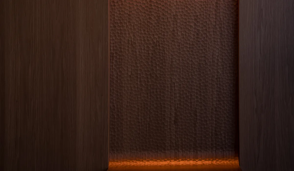 Detail of high end material at Oceanco exhibition stand at the Monaco Yacht Show 2025, realised by Hypsos