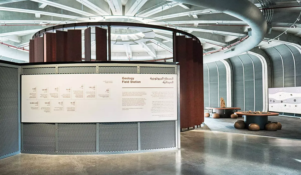 Museum interior created by Hypsos for Jebel Buhais
