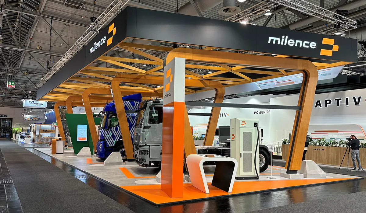 Branded environment created by Hypsos for Milence at the IAA 2024