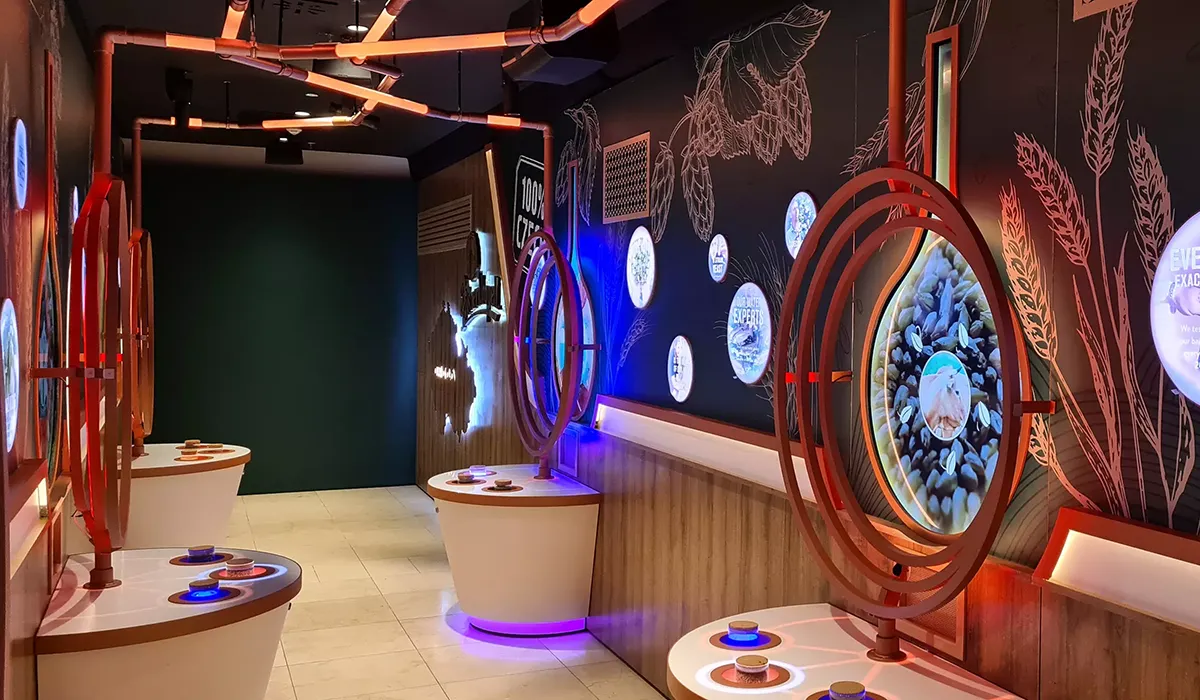 Immersive brand experience for Pilsner Urquell realised by Hypsos with focus on interaction