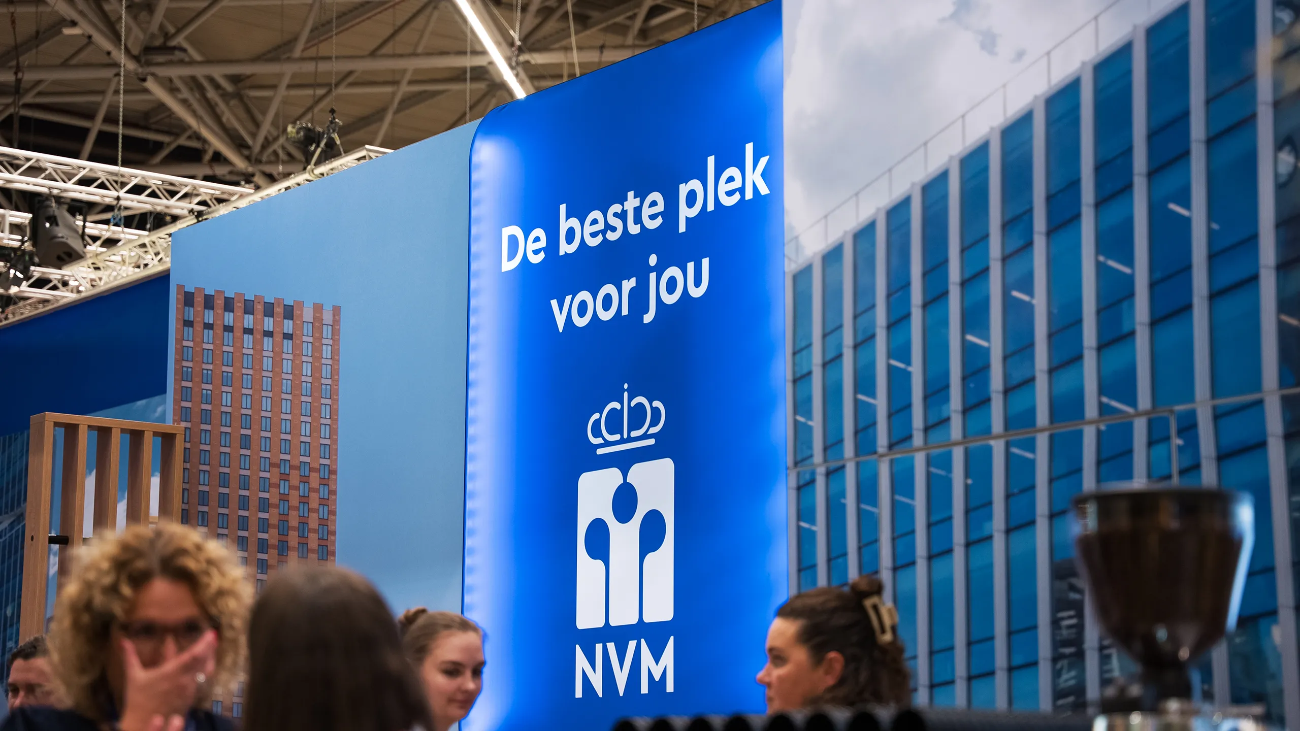 Detailphoto of exhibition stand at Provada for NVM realised by Hypsos